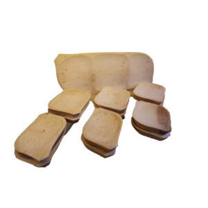 Set platou de lemn cu 12 farfurii